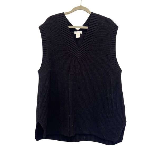 H&M Sweater Vest Black - Picture 1 of 3